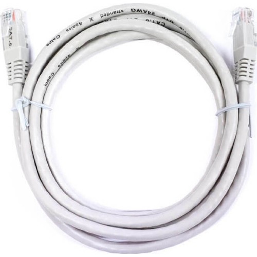 ΚΑΛΩΔΙΟ ΔΙΚΤΥΟΥ JASPER CAT6 UTP 2m ΓΚΡΙ PATCH CORD